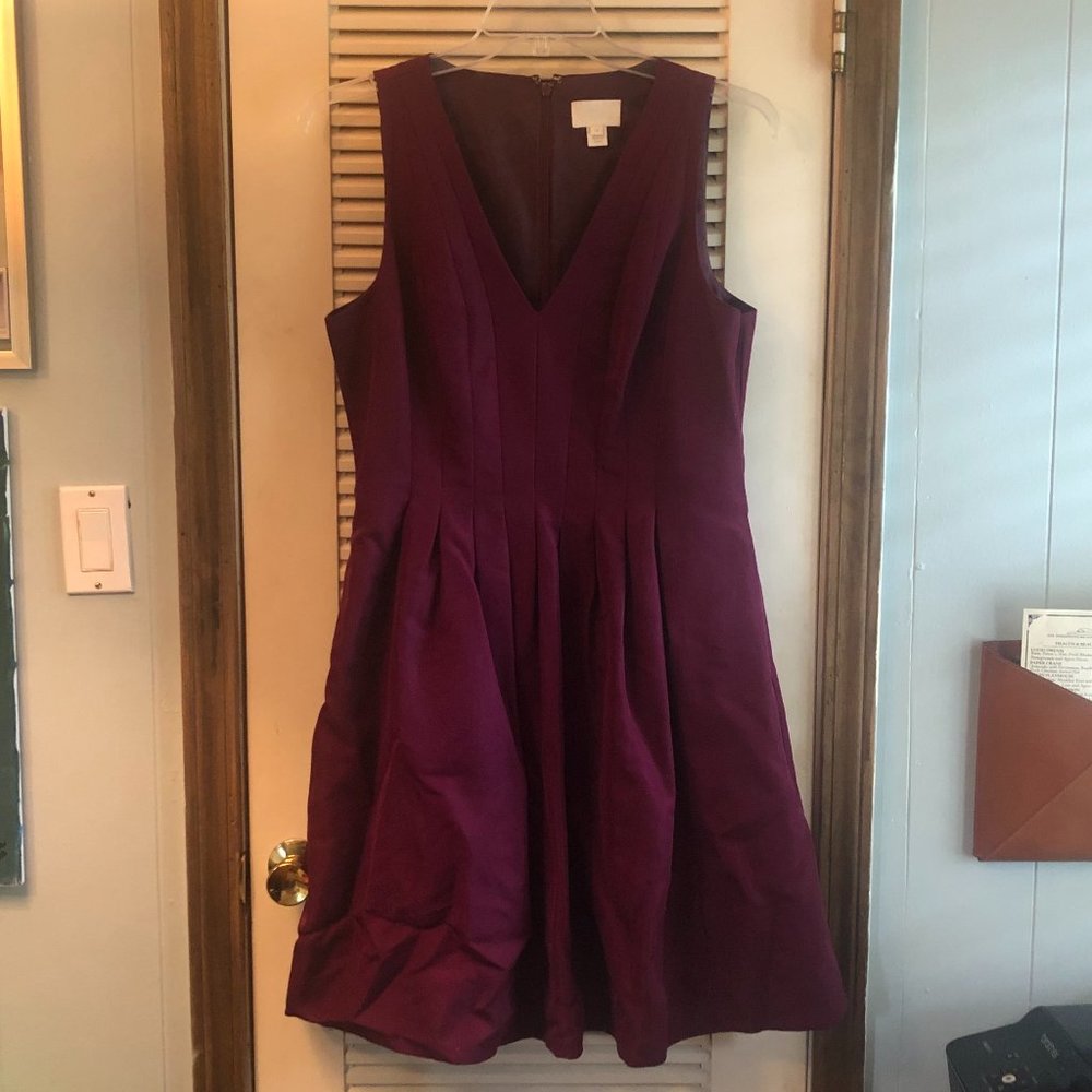 J.Crew Cranberry Princess Silhouette Party Dress